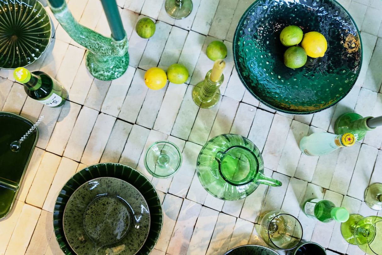 The Emeralds: glass jug - green - Urban Nest