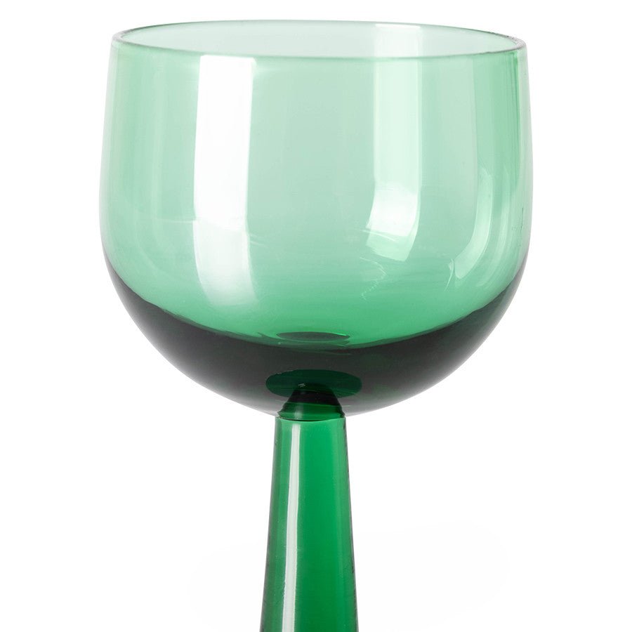 The emeralds: wine glass tall, fern green (set of 4) - Urban Nest
