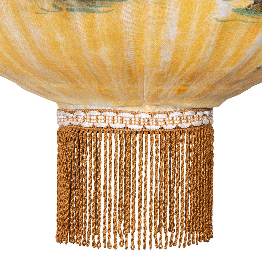 Traditional lantern: landscape painting - oval L - Urban Nest