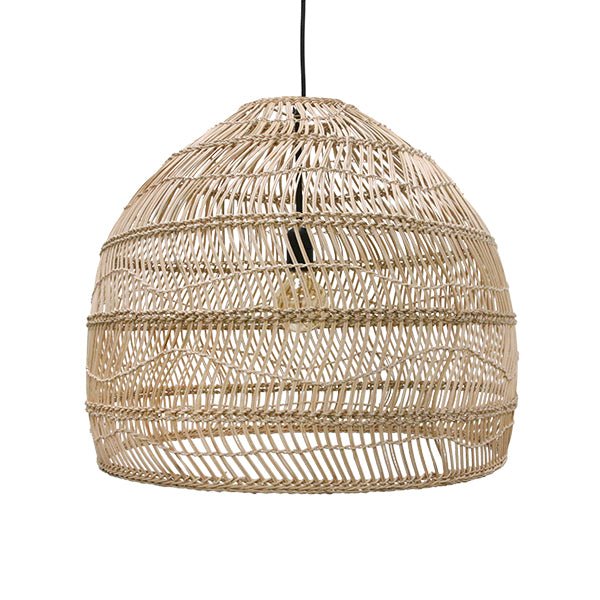 Wicker hanging deals light