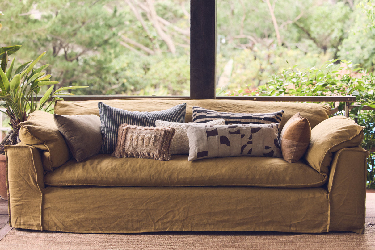 Velvet cushion army green