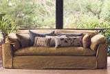 Velvet cushion army green