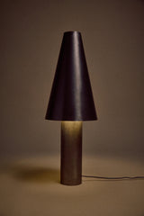 Metal cone table lamp
