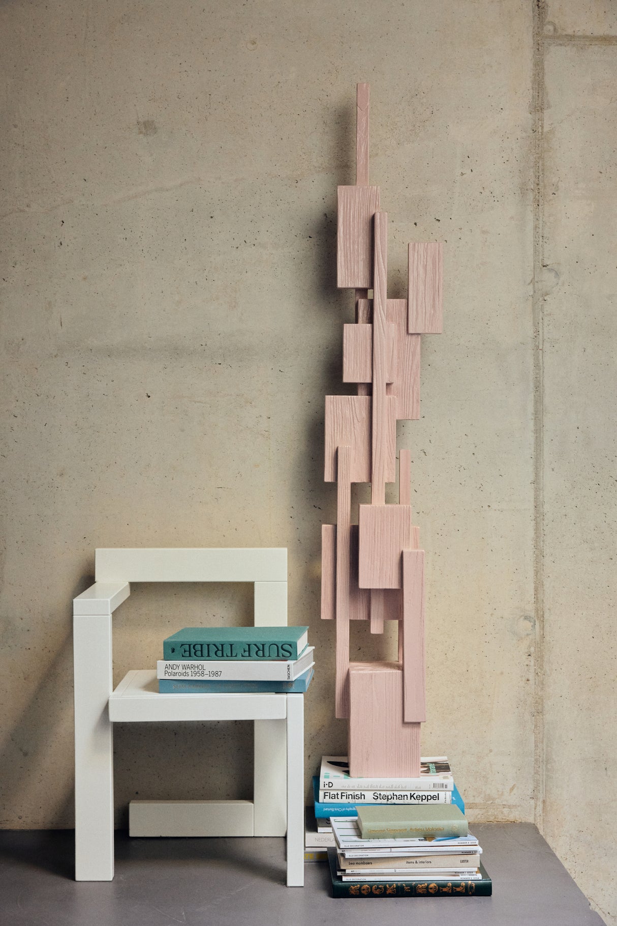 Skyscraper sculpture - soft pink