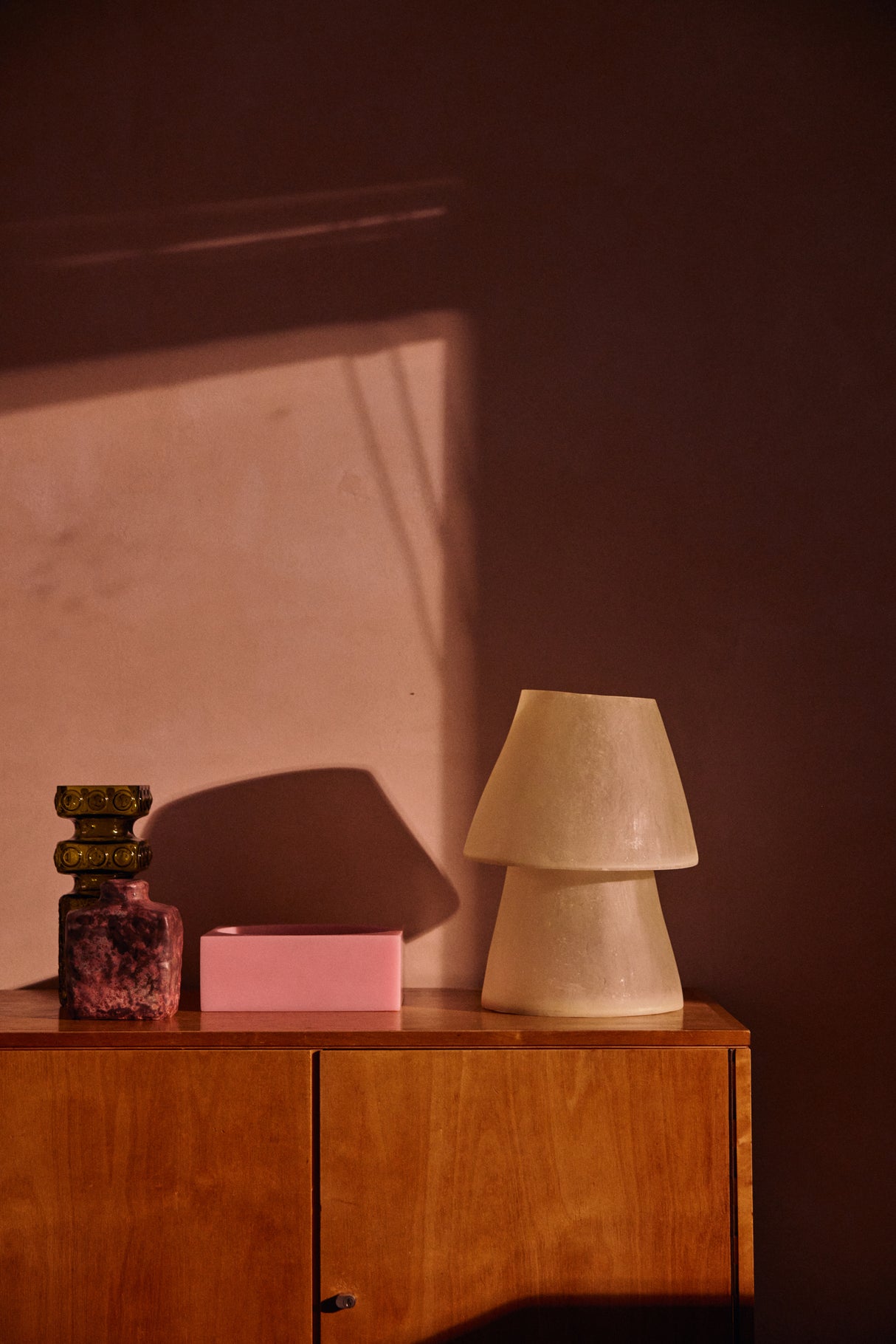 Glassfiber table lamp - off white
