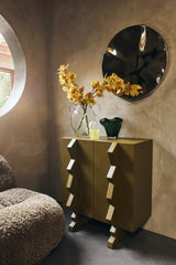 Dent wall sculpture chrome