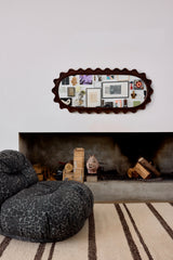 Wooden ripple mirror