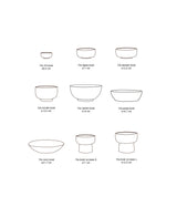 70s ceramics: XS bowls modernist (set of 4)