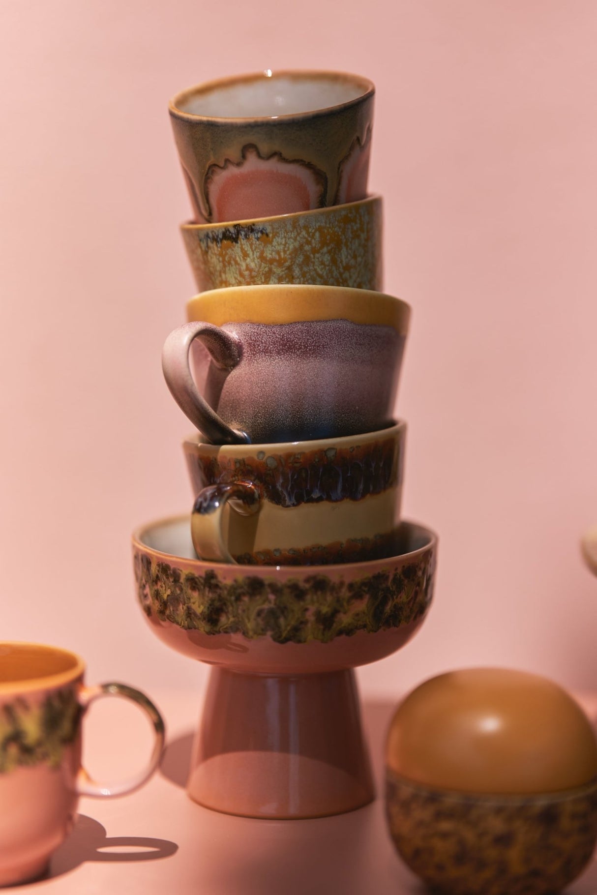 70s ceramics: americano mug blossom - Urban nest