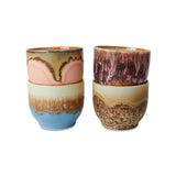 70s ceramics: café cups - lagoon (set of 4) - Urban nest