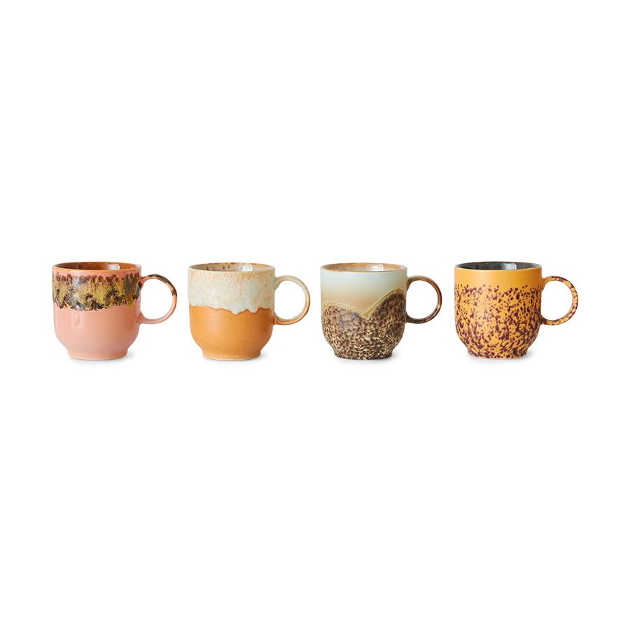 70s ceramics: café mugs cape (set of 4) - Urban nest