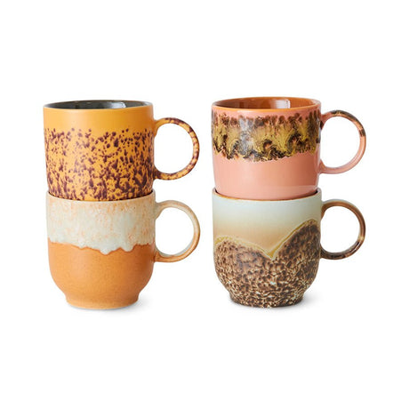 70s ceramics: café mugs cape (set of 4) - Urban nest