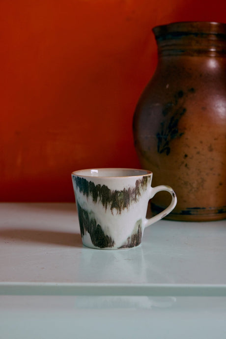 70s ceramics: cappuccino mug, tide - Urban nest