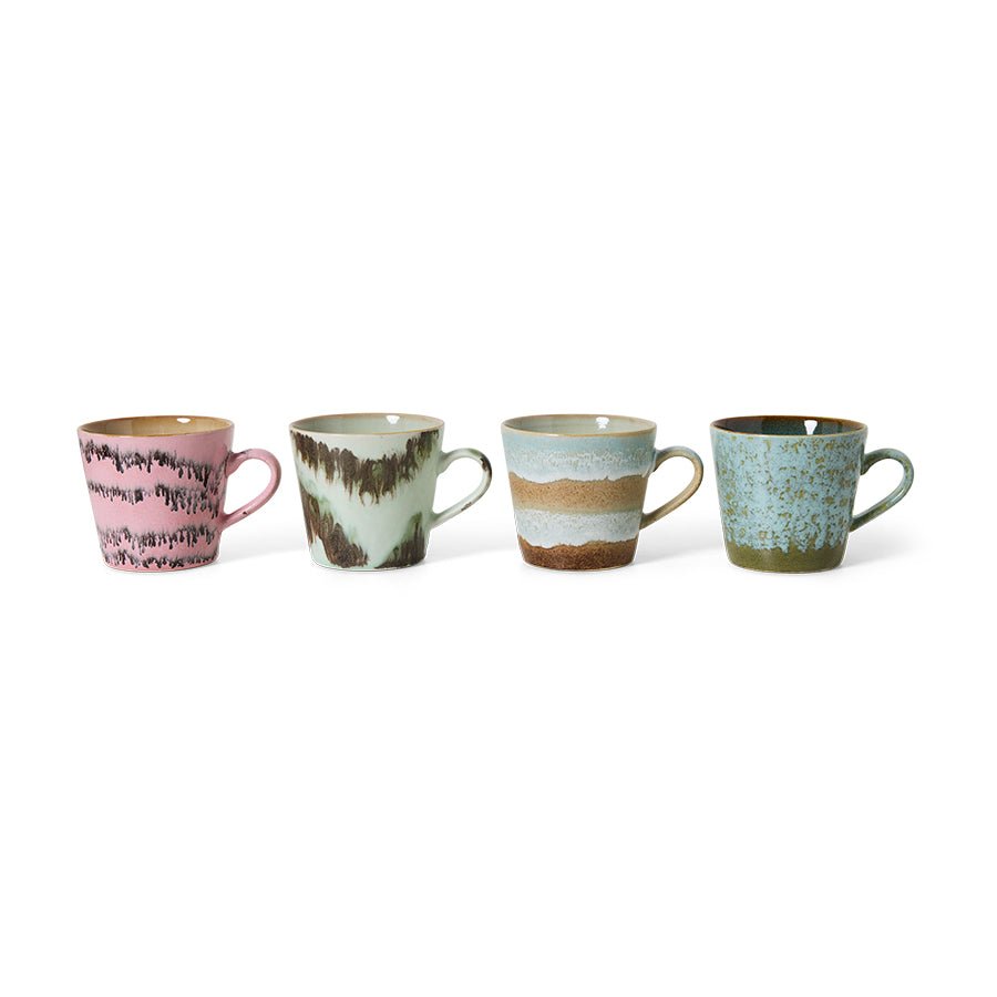 70s ceramics: cappuccino mugs, dada (set of 4) - Urban nest