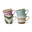 70s ceramics: cappuccino mugs, dada (set of 4) - Urban nest