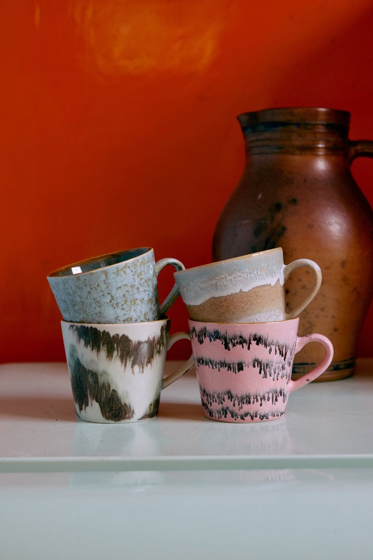 70s ceramics: cappuccino mugs, dada (set of 4) - Urban nest