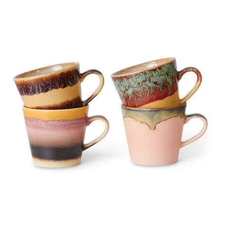 70s ceramics: cappuccino mugs vista (set of 4) - Urban nest