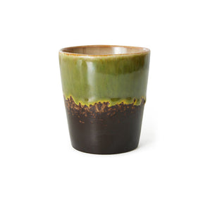 70s ceramics: coffee mug algae - Urban nest