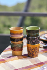 70s ceramics: coffee mugs valley (set of 6) - Urban nest