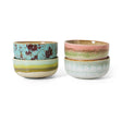 70s ceramics: dessert bowls impression (set of 4) - Urban nest