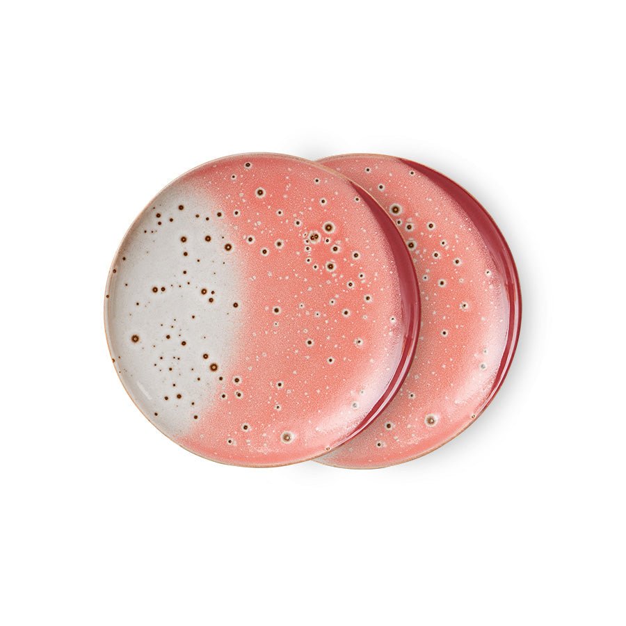 70s ceramics: dessert plates lychee (set of 2) - Urban nest