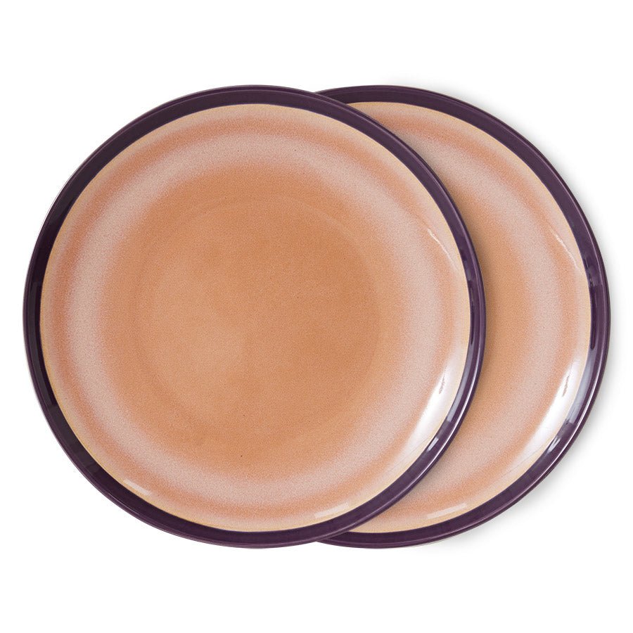 70s ceramics: dinner plates - bedrock (set of 2) - Urban Nest