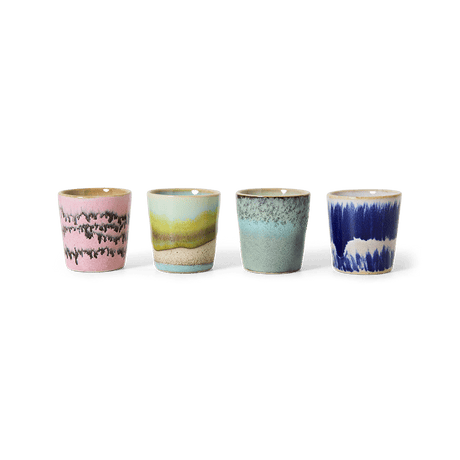 70s ceramics egg cups - vibrance (set of 4) - Urban nest