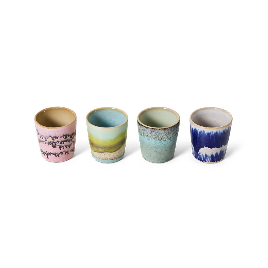70s ceramics egg cups - vibrance (set of 4) - Urban nest