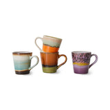 70s ceramics: espresso mugs - retro (set of 4) - Urban Nest