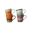 70s ceramics: espresso mugs - retro (set of 4) - Urban Nest