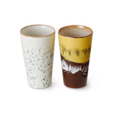 70s ceramics: latte mugs brine (set of 2) - Urban nest