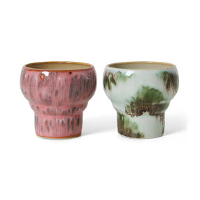 70s ceramics: lungo mugs expression (set of 2) - Urban nest