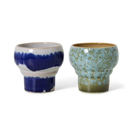 70s ceramics: lungo mugs symbolist (set of 2) - Urban nest