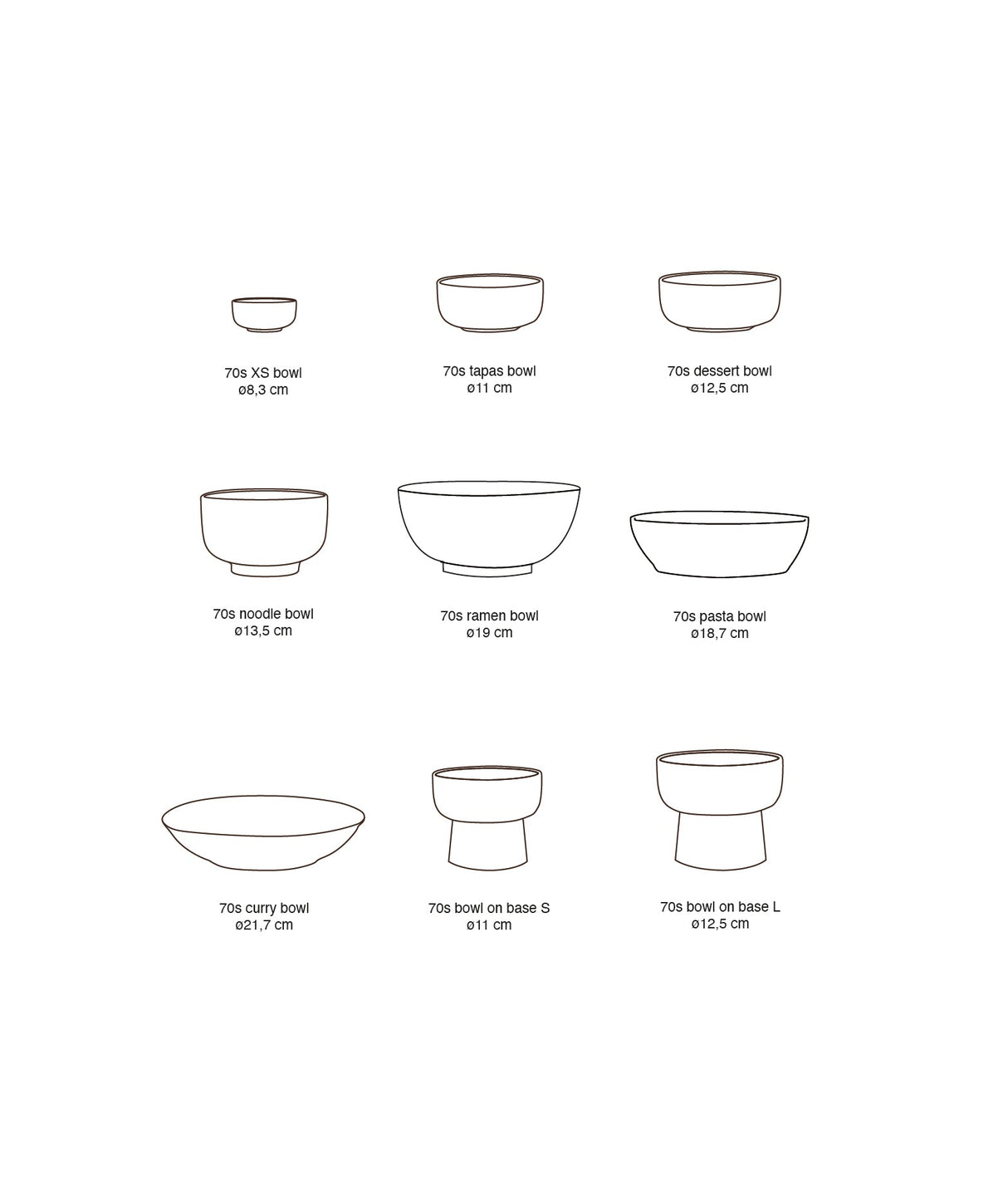 70s ceramics: noodle bowls - geyser (set of 4) - Urban nest