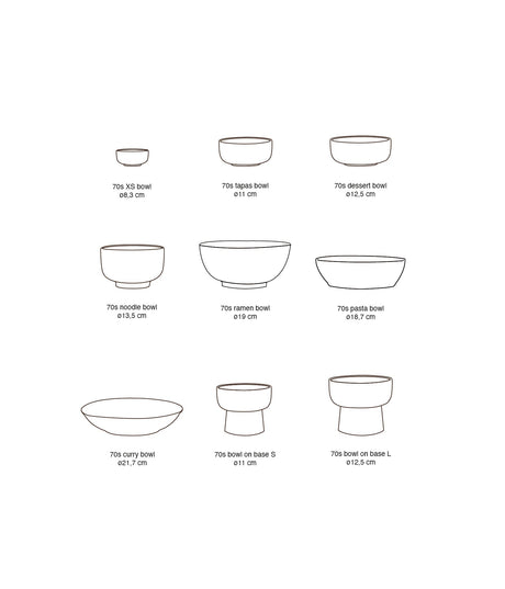 70s ceramics: noodle bowls - geyser (set of 4) - Urban nest