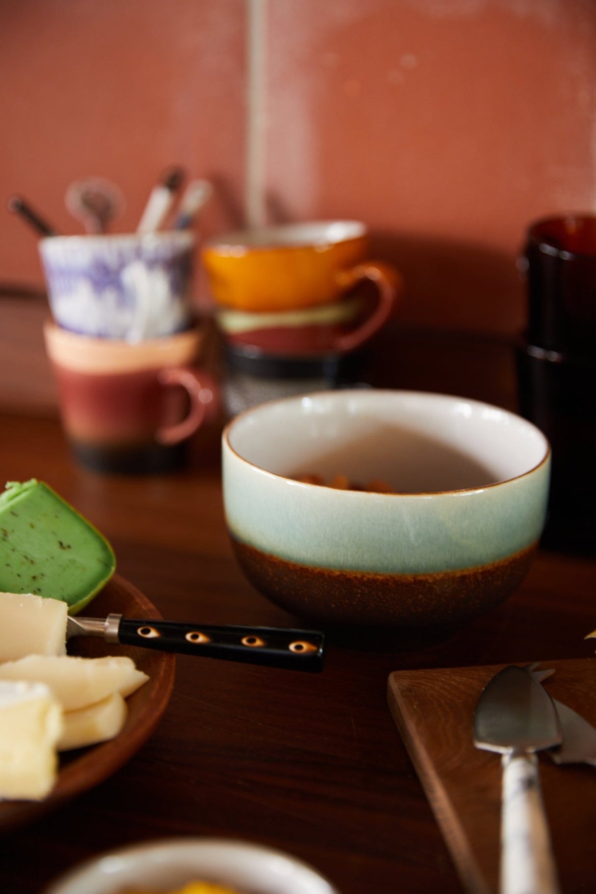 70s ceramics: noodle bowls - geyser (set of 4) - Urban nest