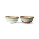 70s ceramics: ramen bowl verge, set of 2 - Urban nest