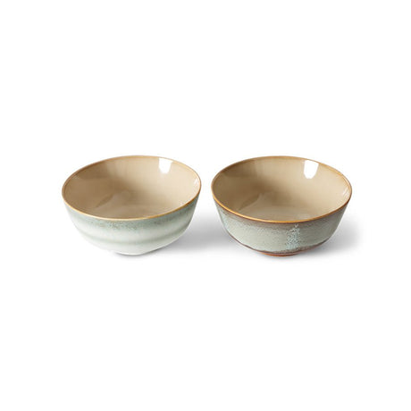 70s ceramics: ramen bowl verge, set of 2 - Urban nest