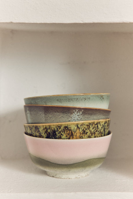 70s ceramics: ramen bowl verge, set of 2 - Urban nest