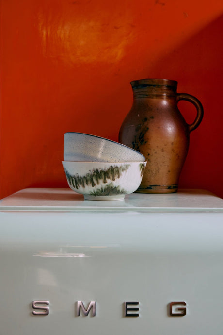 70s ceramics: ramen bowls minimalist set of 2 - Urban nest