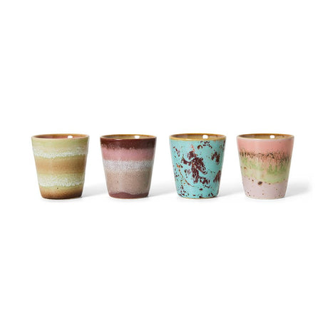 70s ceramics: ristretto mugs - futurisme (set of 4) - Urban nest