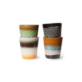 70s ceramics: ristretto mugs - good vibes (set of 4) - Urban Nest