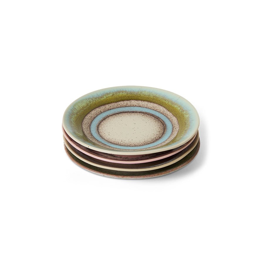 70s ceramics: saucers, doodle (set of 4) - Urban nest