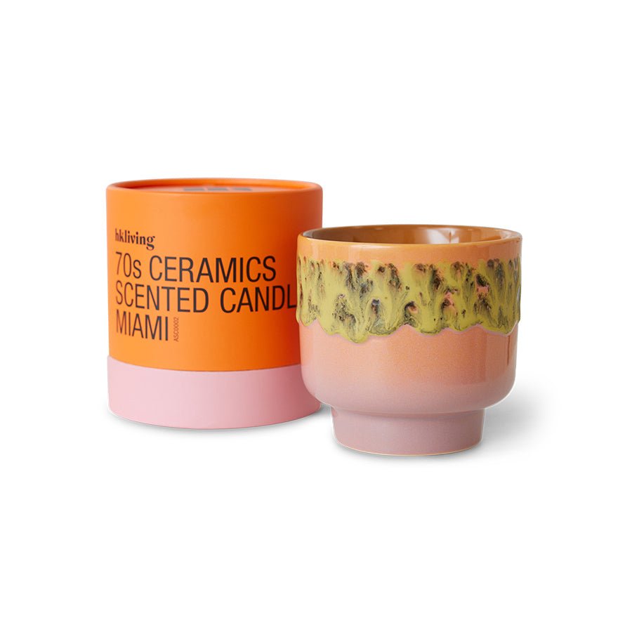 70s ceramics: scented candle - miami - Urban nest