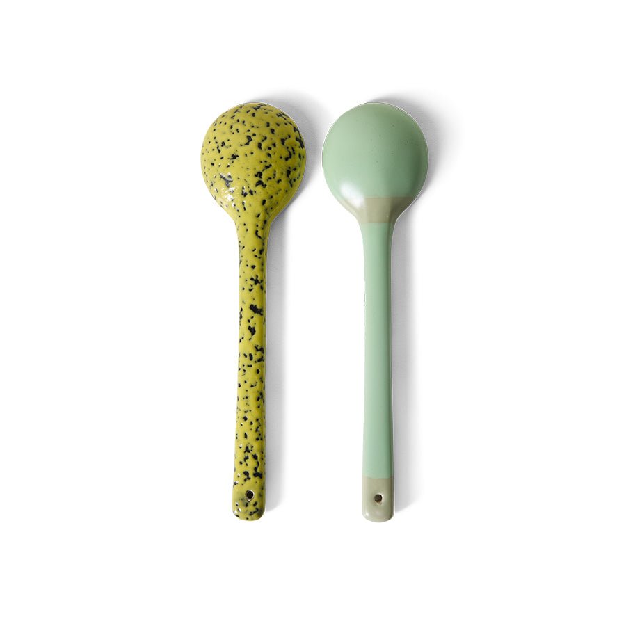 70s ceramics: serving spoons - mines (set of 2) - Urban nest