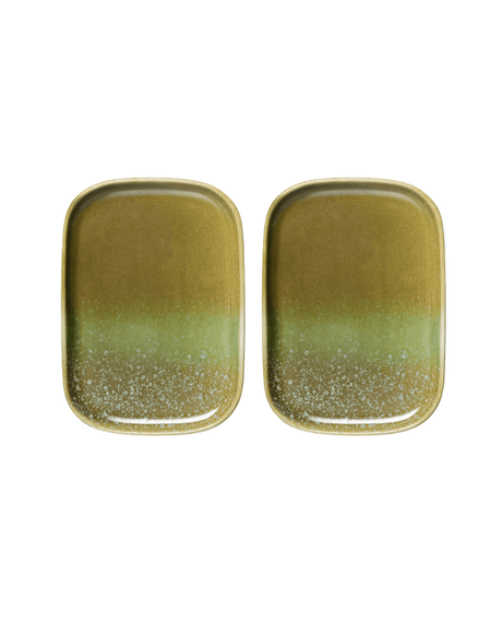 70's ceramics small trays atlas - green (set of 2) - Urban nest