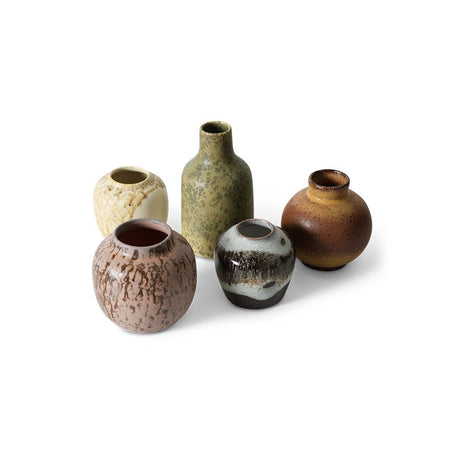 70s ceramics: small vases pursuit, set of 5 - Urban nest