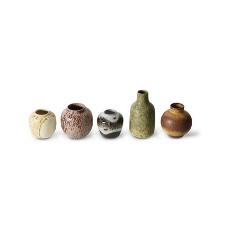 70s ceramics: small vases pursuit, set of 5 - Urban nest