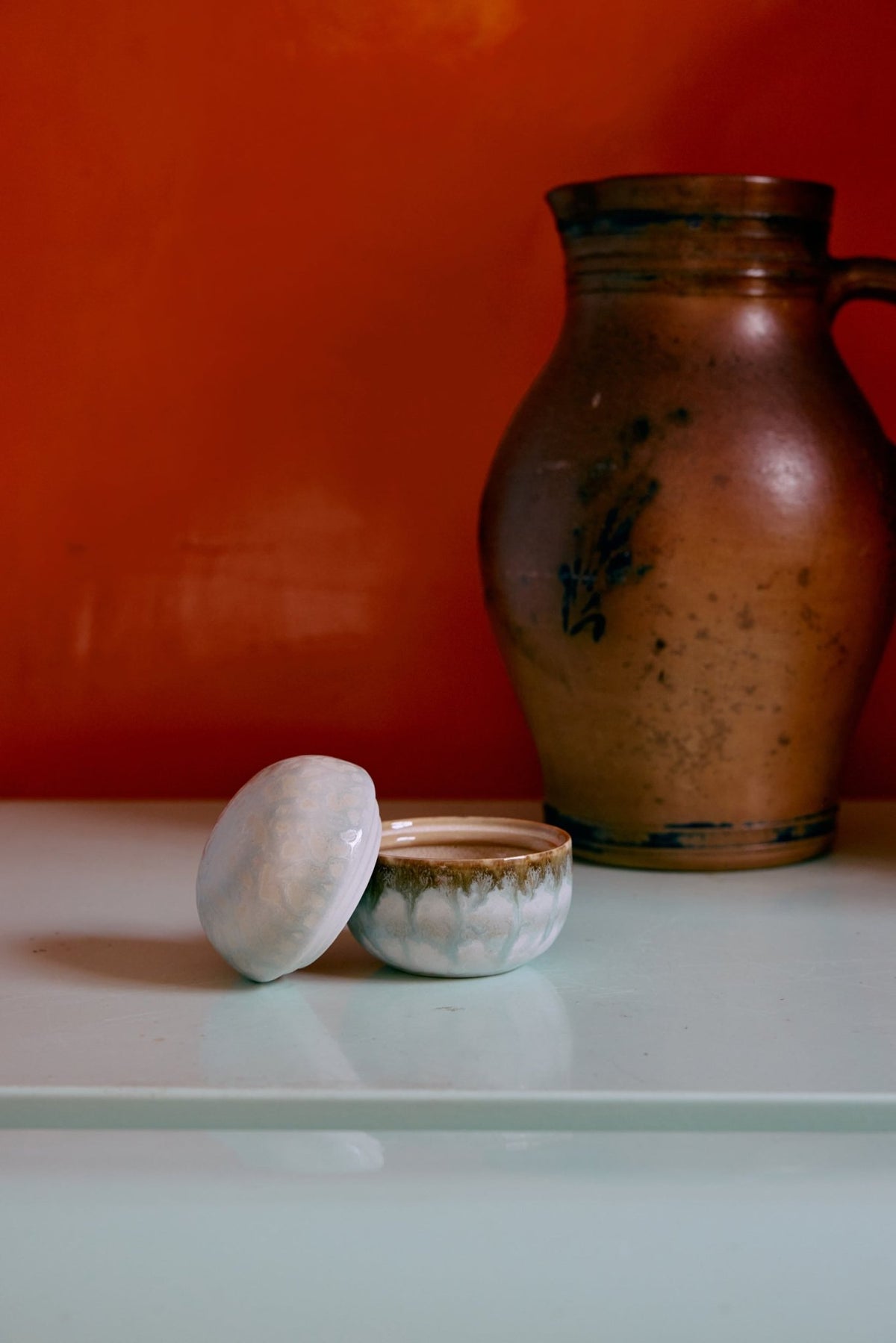 70s ceramics: sugar pot, petal - Urban nest