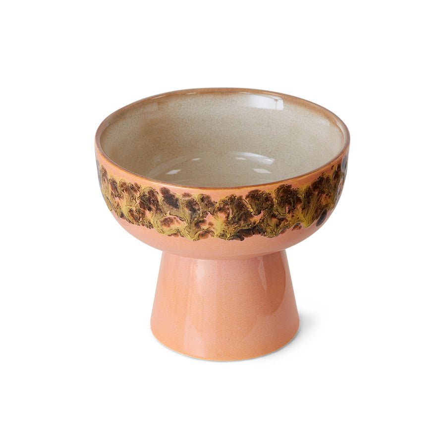 70s ceramics: tapas bowl on base L lush - Urban nest